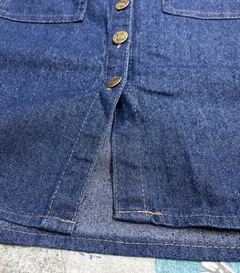 A Blue Coloured Denim Skirt.