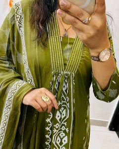 Green Kurta Set Totally New.