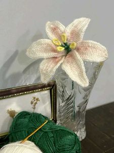Handmade Knitted Lily Flower