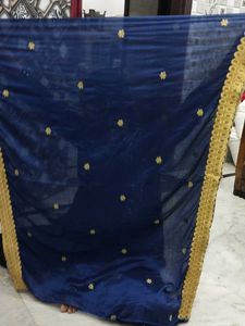 Navy &amp; Gold Dupatta