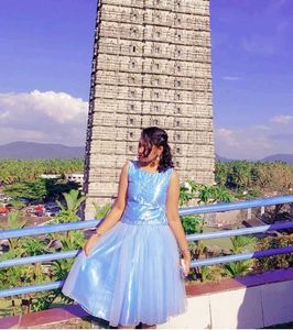 Sky Blue Tulle Party Dress