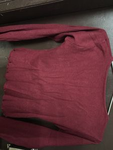 Burgundy Long Sleeve Top