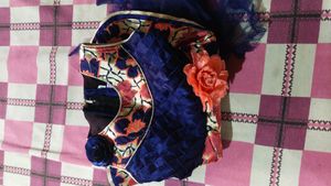 Size 18 For 1 Or 2 Years Old Girls Frok Dress Soft Georgette Cloth Material With Flowers