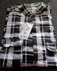 Black &amp; White Plaid Shirt