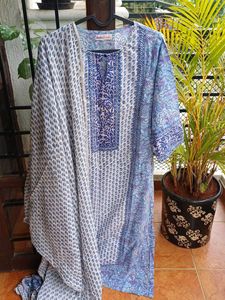 Beautiful Cotton Kurta Dupatta Set