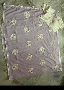 Lilac Saree With Blouse