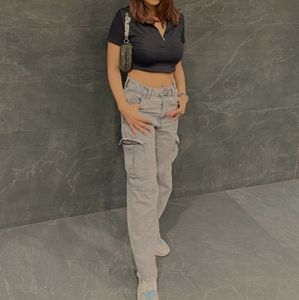 Grey Cargo Jeans