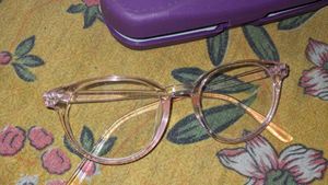 Pink Round Glasses with Case
