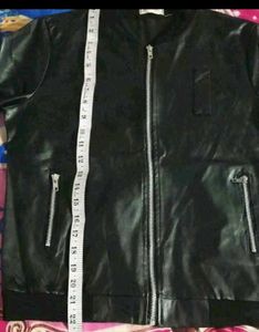 bomber faux leather jacket