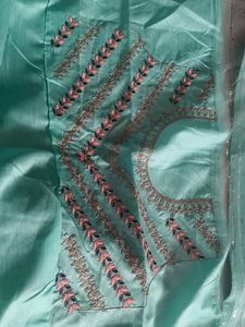 Light Sky Blue 🩵 Net Saree New With Blouse