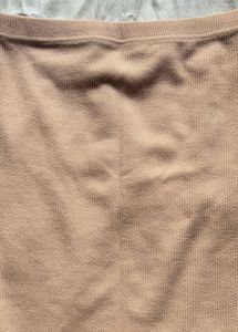 Beige Ribbed Skirt