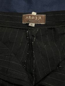 Pinstriped Black Pants