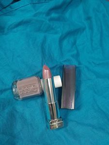 Combo Maybelline Lipstick Mauve 445 + Nail Polish