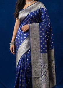Elegant Blue Banarasi Saree