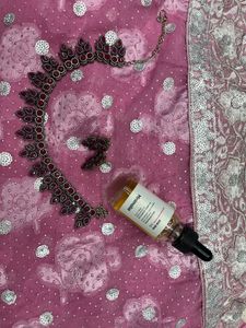 COMBO OF SAREE, Necklace And Serum