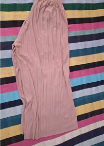Vintage Pink Sleeveless Dress With Pant