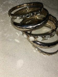 One Hand Bangles Selver Colour