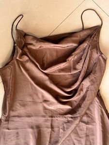 Brown Silky Dress