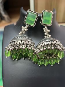 Big Green Earrings