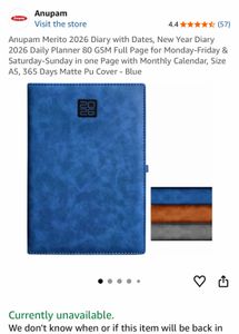 new 2026 Blue Leather Diary