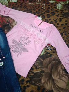 Pink Moschino Inspired Top with Bee