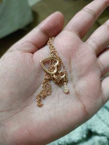 Giva Rose Gold Line Heart Pendant With Box Chain
