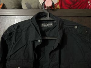 Black Button-Down Shirt