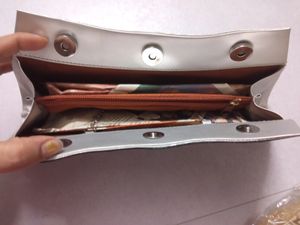 Silver Shine Clutch For Party