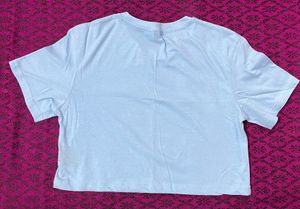 light blue crop top small