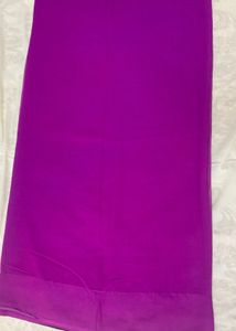 Purple Chiffon Saree With Blouse