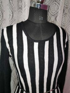 Chic Striped Fit &amp; Flare Dress