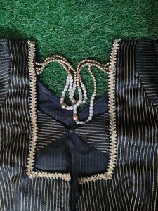 Elegant Black &amp; Gold Blouse