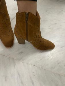 Studded Suede Ankle Boots