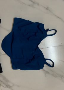 Black Skirt and Blue Top Set