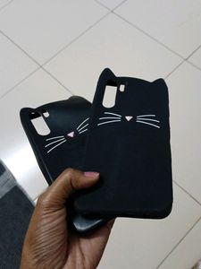 Oppo F15 Kitty Back Cover (Pack Of 2)