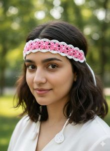 Combo Of Two  Crochet Flower Headband.