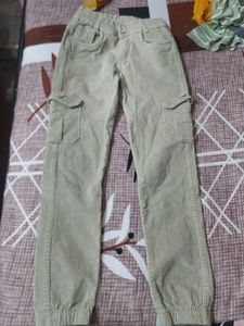 Boys Beige Cargo Pants
