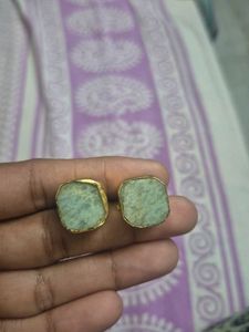 Square  natural Stone Earrings