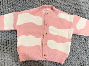 Pink Patterned Cardigan