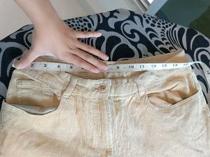 Unisex Cream Velvet Trousers