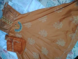 Orange Floral Dress