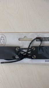 Black Lace-Up Choker