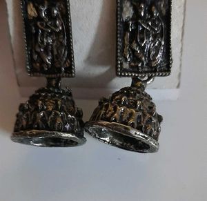 Golden Black Earrings
