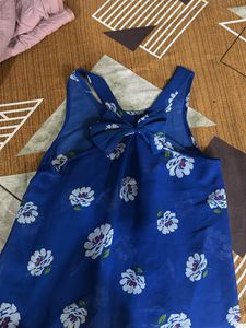 Blue Floral Tank Top