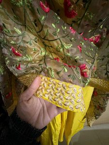 yellow floor length suit on sale