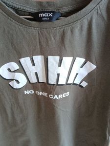 Max Olive Graphic Tee For Women