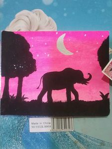 💜Elephant Pink Sunset Painting 4🎨