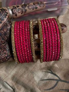 Pink & Gold Bangles
