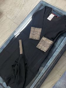 Embroidery Georgette Kurta Palazzo WithDupatta Set