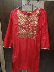 Red printed Kurti